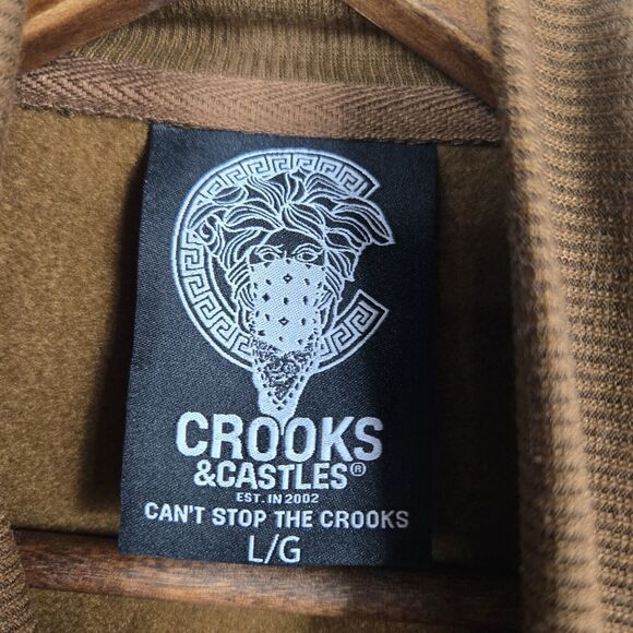 Crooks & Castles Men's Size Large Brown Long Sleeve Sweatshirt - Picture 3 of 6